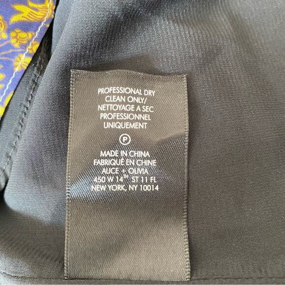 Alice + Olivia Prija Wide Sleeve Blouse bohemian size XS Green Red Blue - Picture 11 of 11